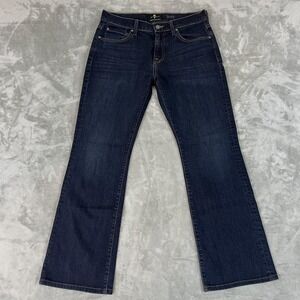 7 For All Mankind Jeans Mens Actual Sz 33x30 Blue Brett Bootcut Luxe Performance